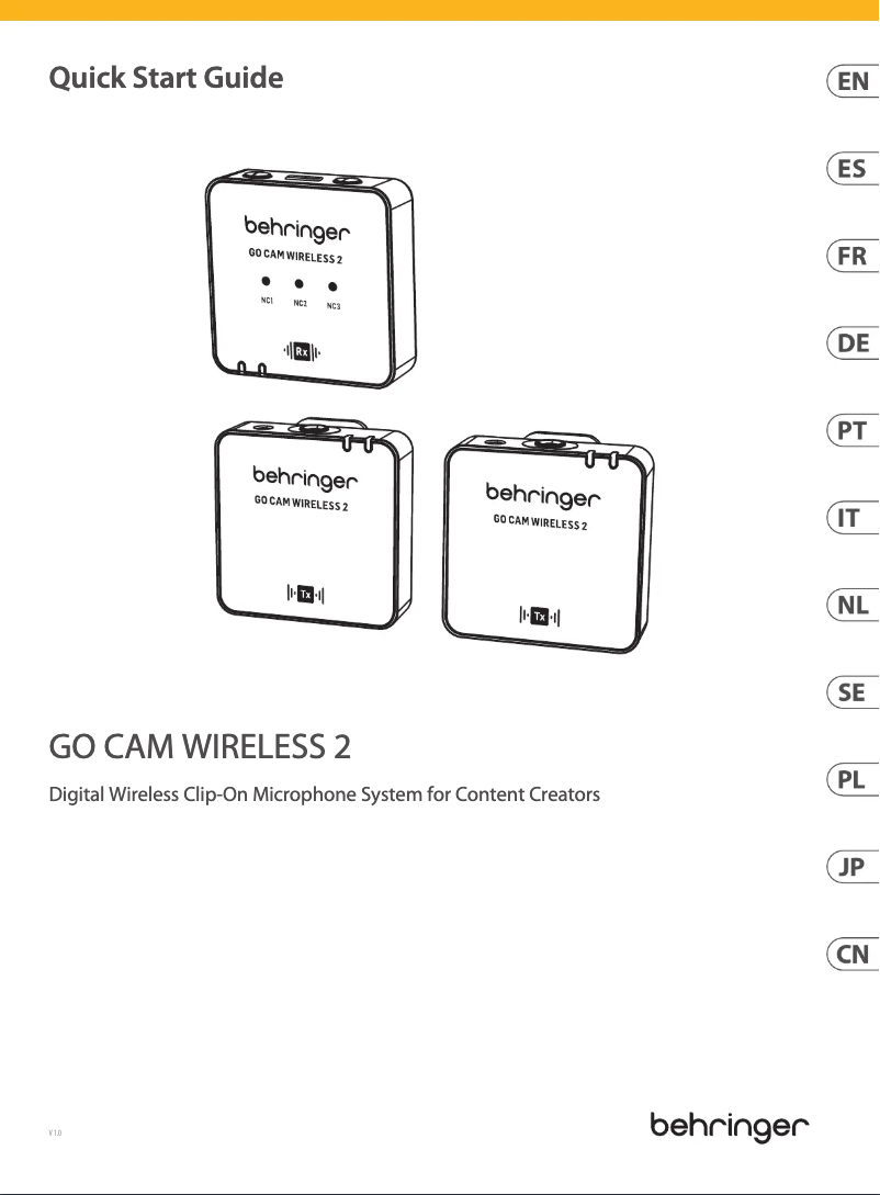 Imagen de la primera página del manual del dispositivo Go Cam Wireless 2