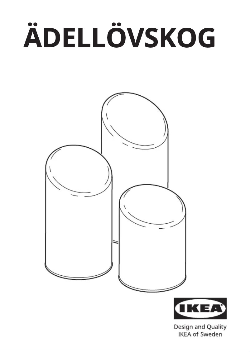 Page 1 de la notice Manuel utilisateur Ikea ÄDELLÖVSKOG 605.301.53