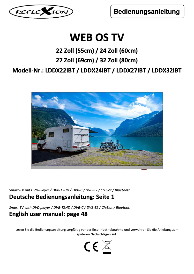 Page 1 de la notice Manuel utilisateur Reflexion LDDX24IBT