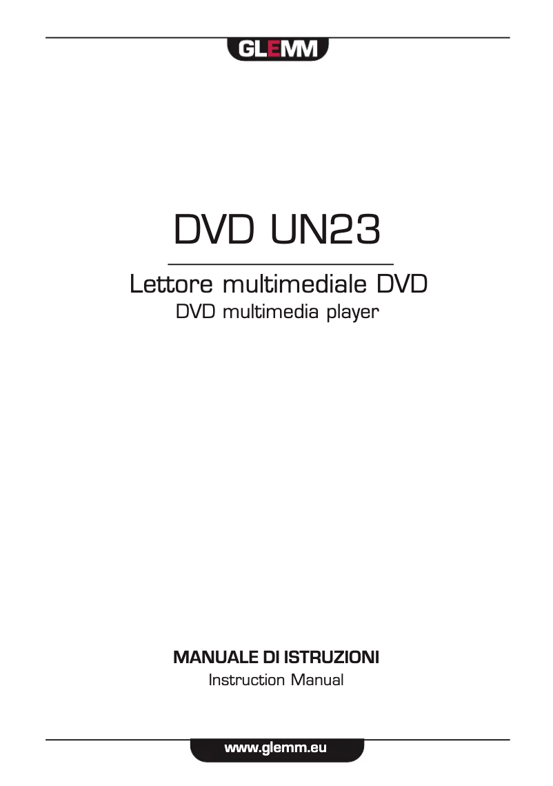 Image de la première page du manuel de l'appareil DVD UN23