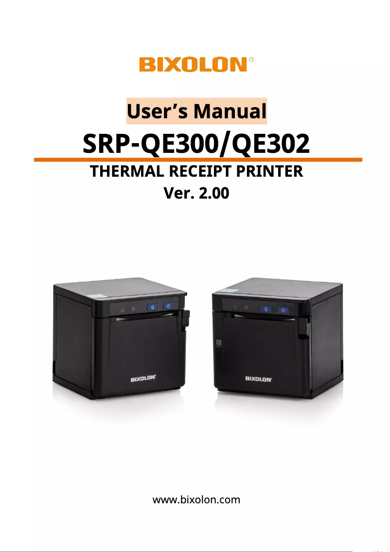Image de la première page du manuel de l'appareil SRP-QE300