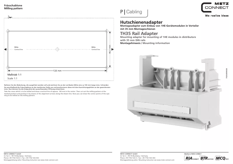 Page 1 de la notice Manuel utilisateur Metz Connect 1308990110-E