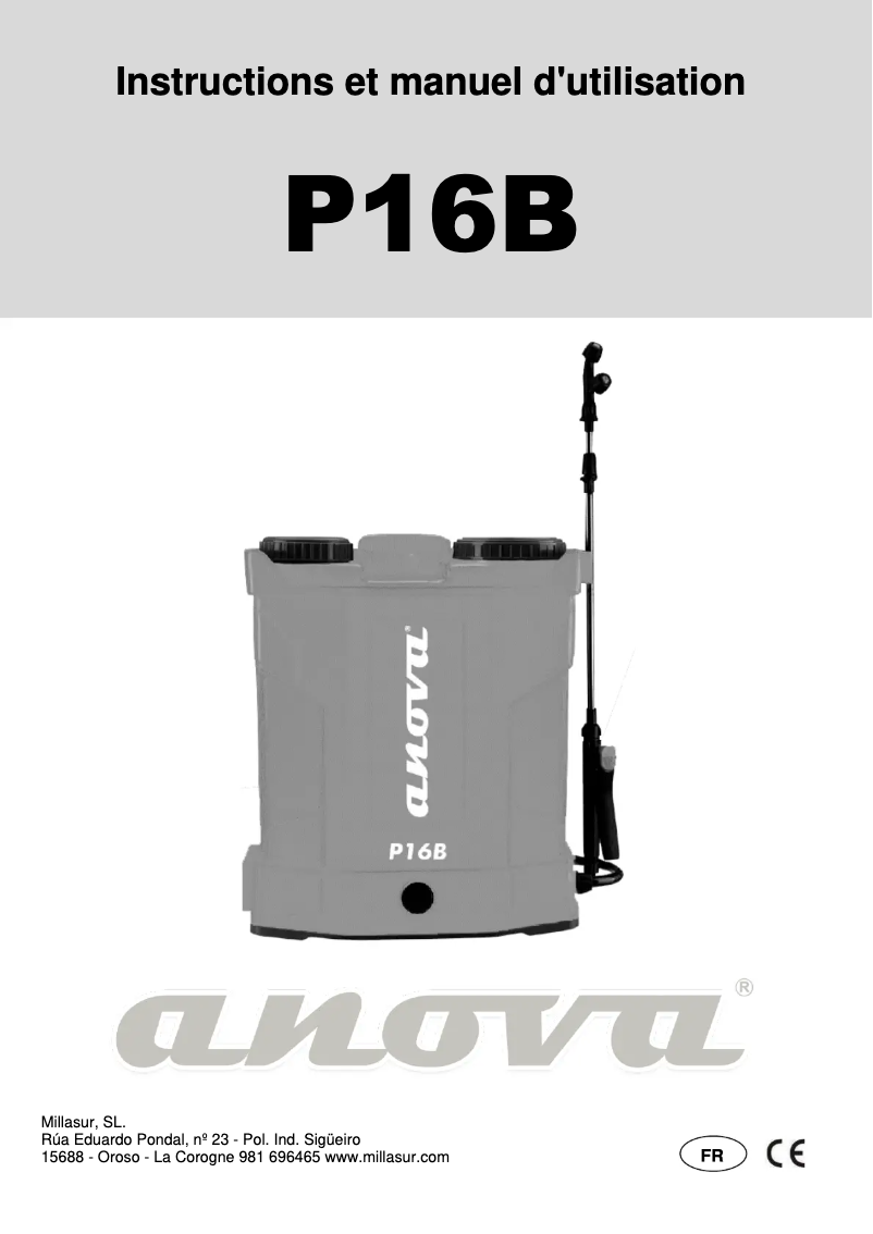 Página 1 del manual Manual de usuario Anova P16B