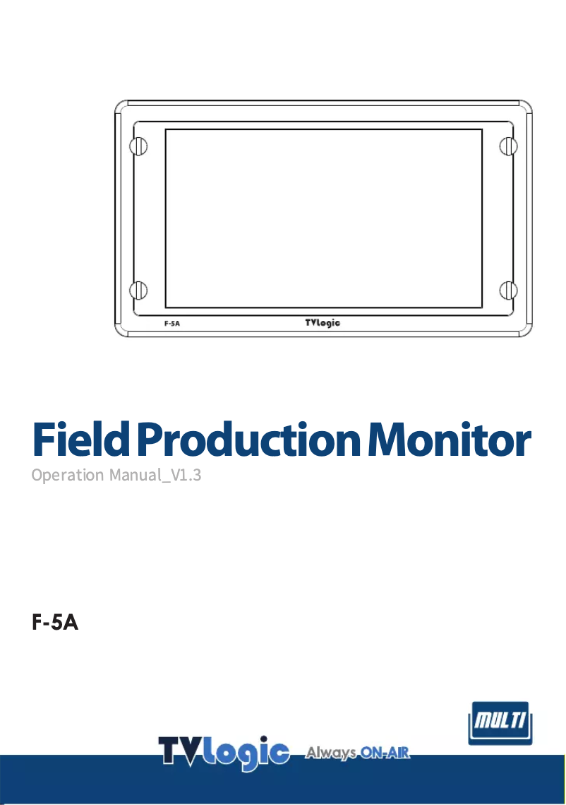 Page 1 de la notice Manuel utilisateur TVLogic F-5A
