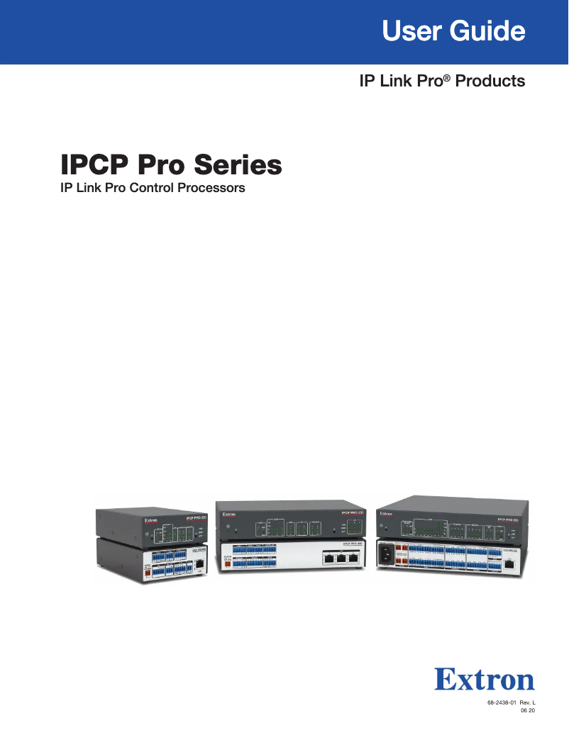 Page 1 de la notice Manuel utilisateur Extron IPCP Pro 555