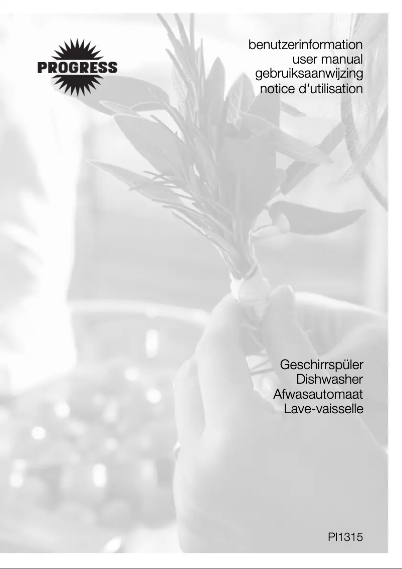 Page n°1 - Manuel utilisateur Progress PI1315