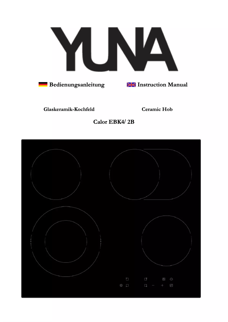 Page n°1 - Manuel utilisateur YUNA Calor EBK4/2B
