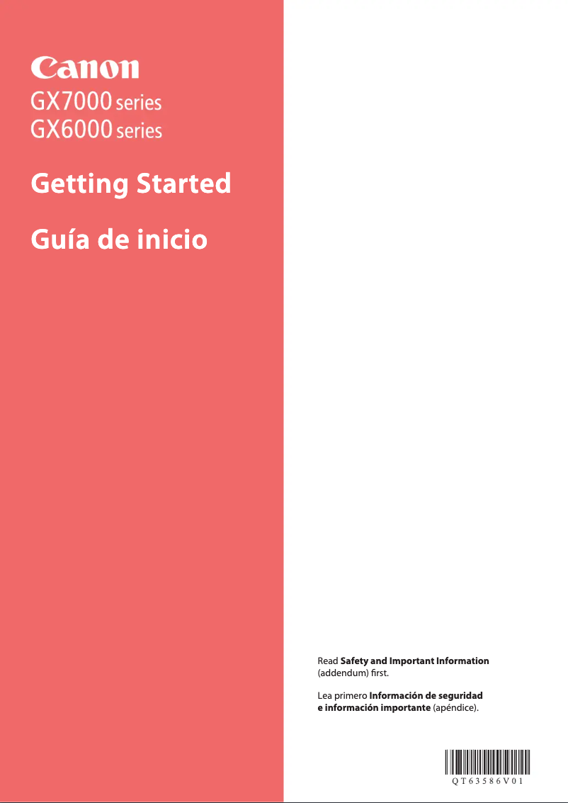 Page n°1 - Manuel utilisateur Canon MAXIFY GX6020