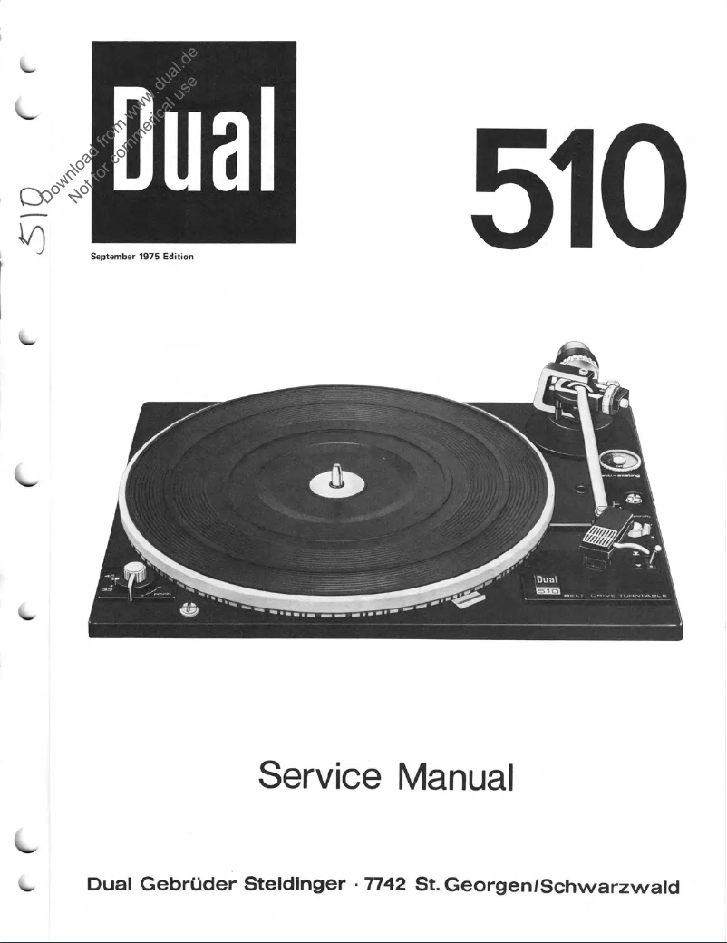 Page n°1 - Manuel utilisateur Dual 510