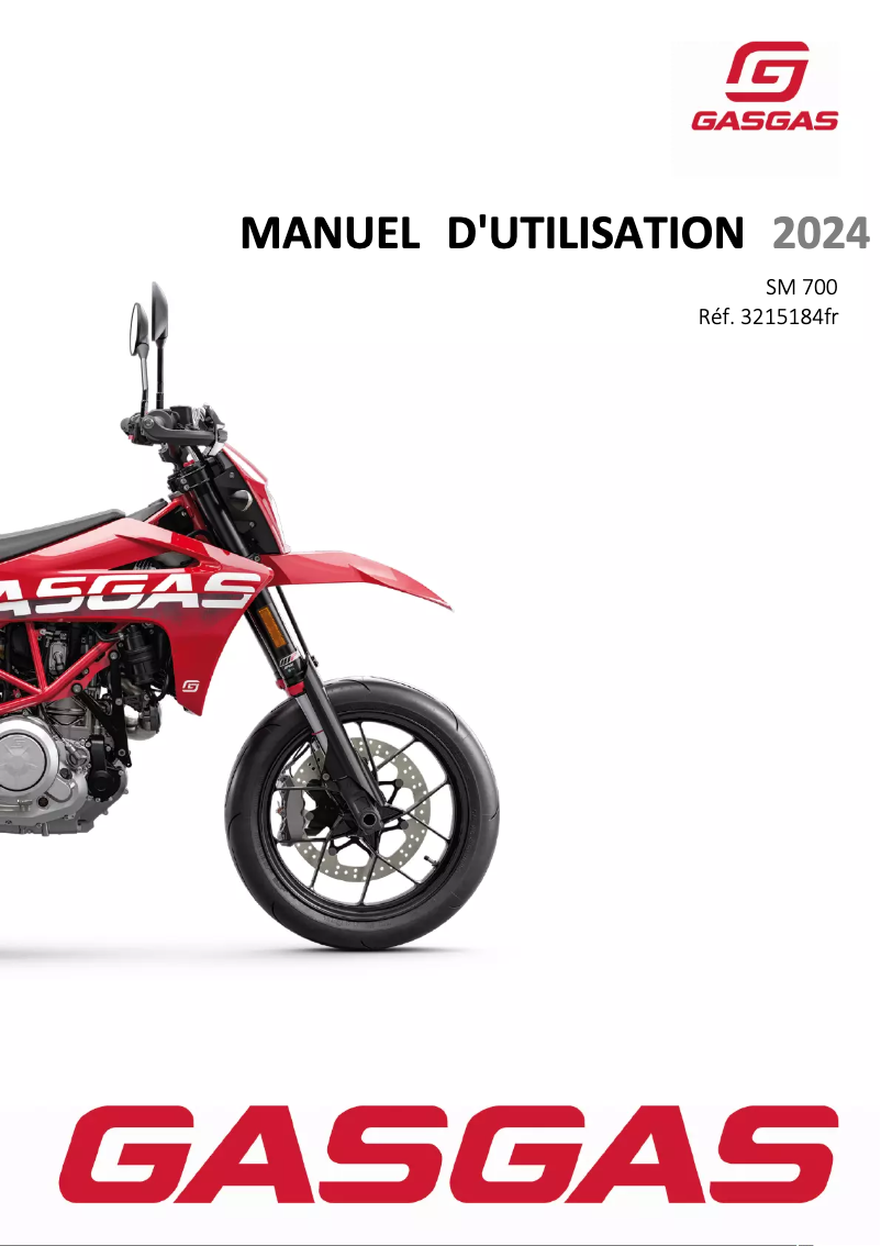 Image de la première page du manuel de l'appareil SM 700 (2024)