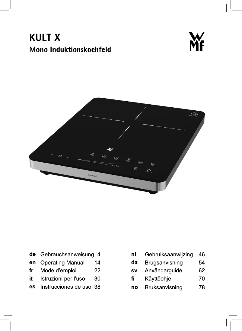 Image de la première page du manuel de l'appareil Kult X 04.1524.0011