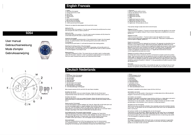 Page 1 de la notice Manuel utilisateur Davis 9264