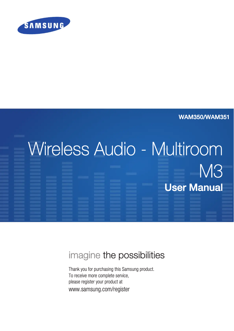 Page 1 de la notice Manuel utilisateur Samsung WAM350 WAM350/EN