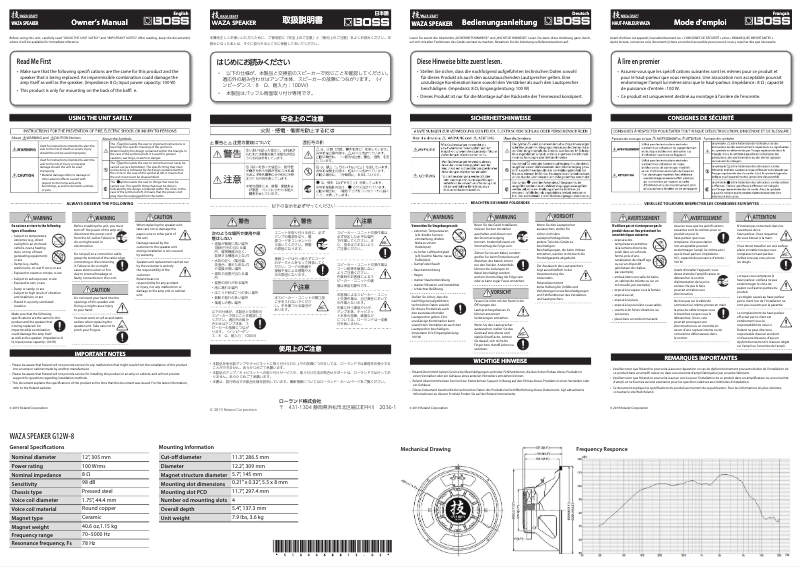 Image de la première page du manuel de l'appareil WAZA Speaker
