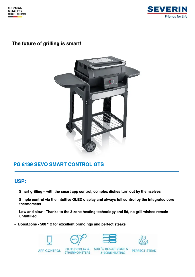 Page n°1 - Fiche technique Severin SEVO Smart Control GTS PG 8139
