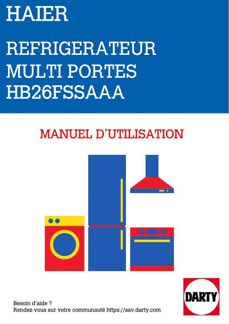Page n°1 - Manuel utilisateur Haier HB26FSSAAA