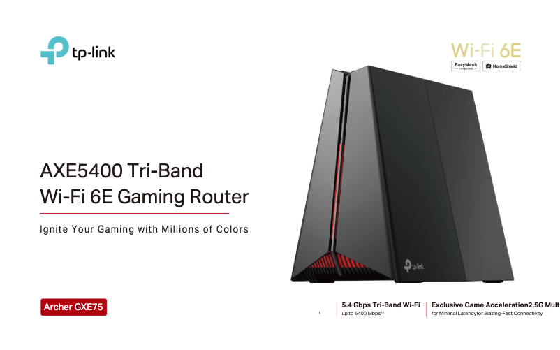 Page 1 de la notice Manuel utilisateur TP-Link Archer GXE75