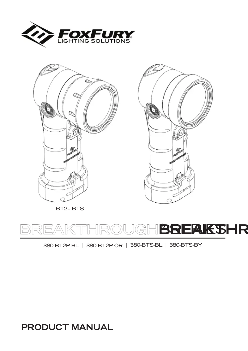 Image de la première page du manuel de l'appareil Breakthrough 380-BTS-BY