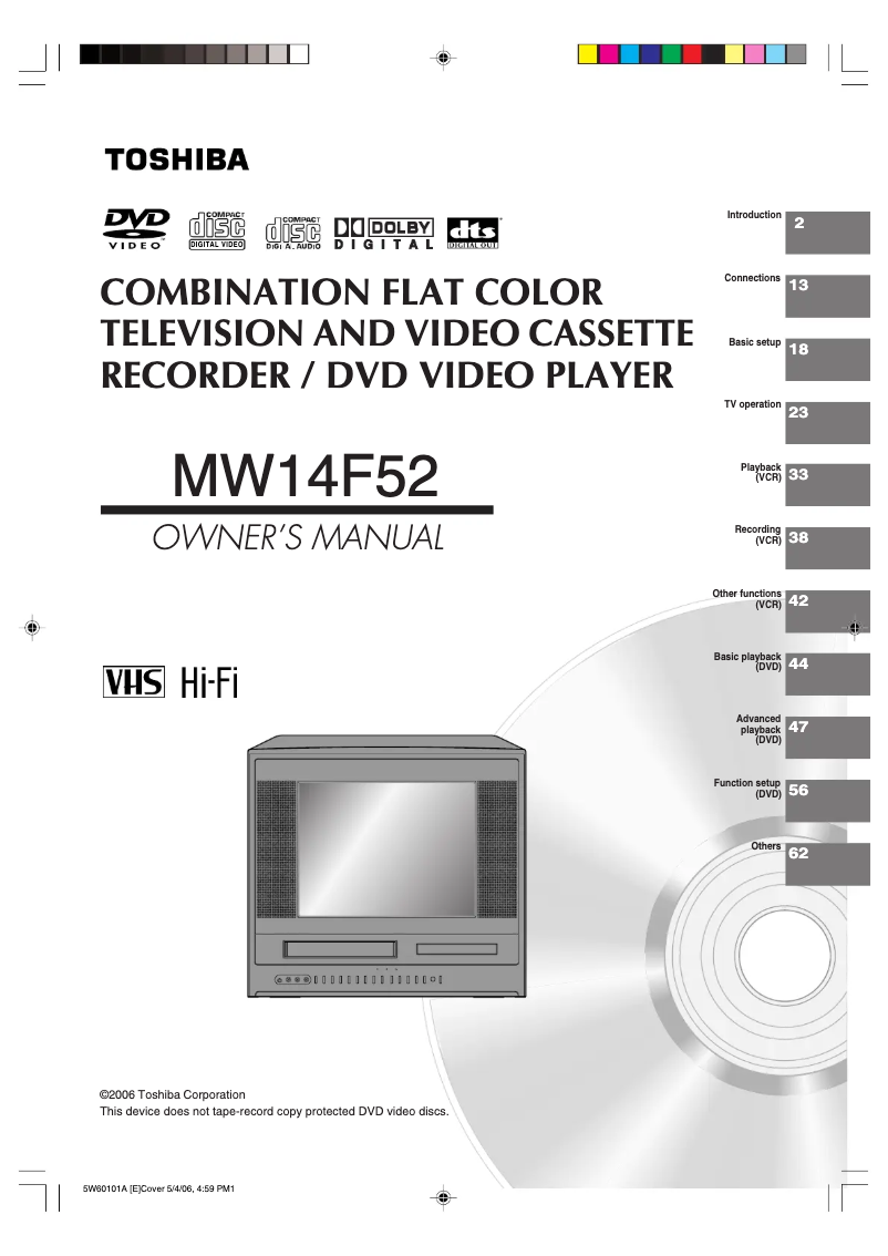 Page n°1 - Manuel utilisateur Toshiba TheaterWide 34HF83
