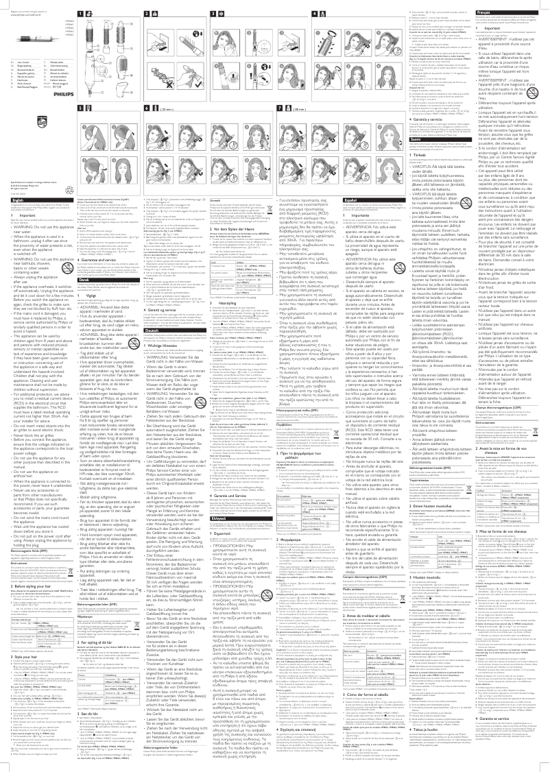 Image de la première page du manuel de l'appareil Airstyler HP8651