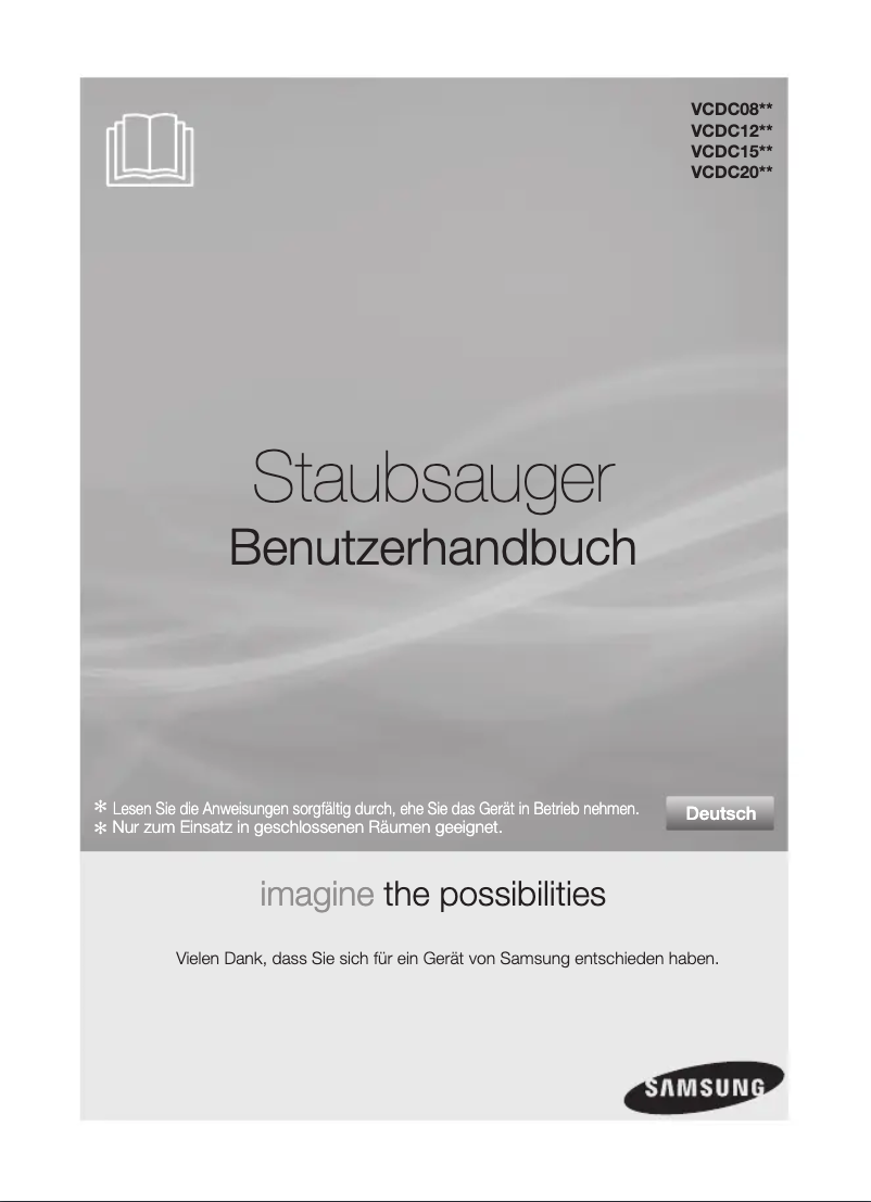 Page 1 de la notice Manuel utilisateur Samsung VCDC08QH