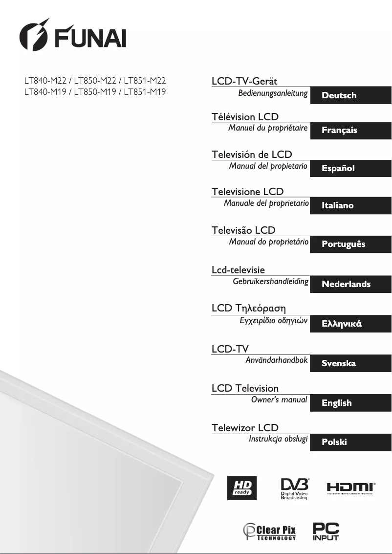 Page 1 de la notice Manuel utilisateur Funai LT840-M19