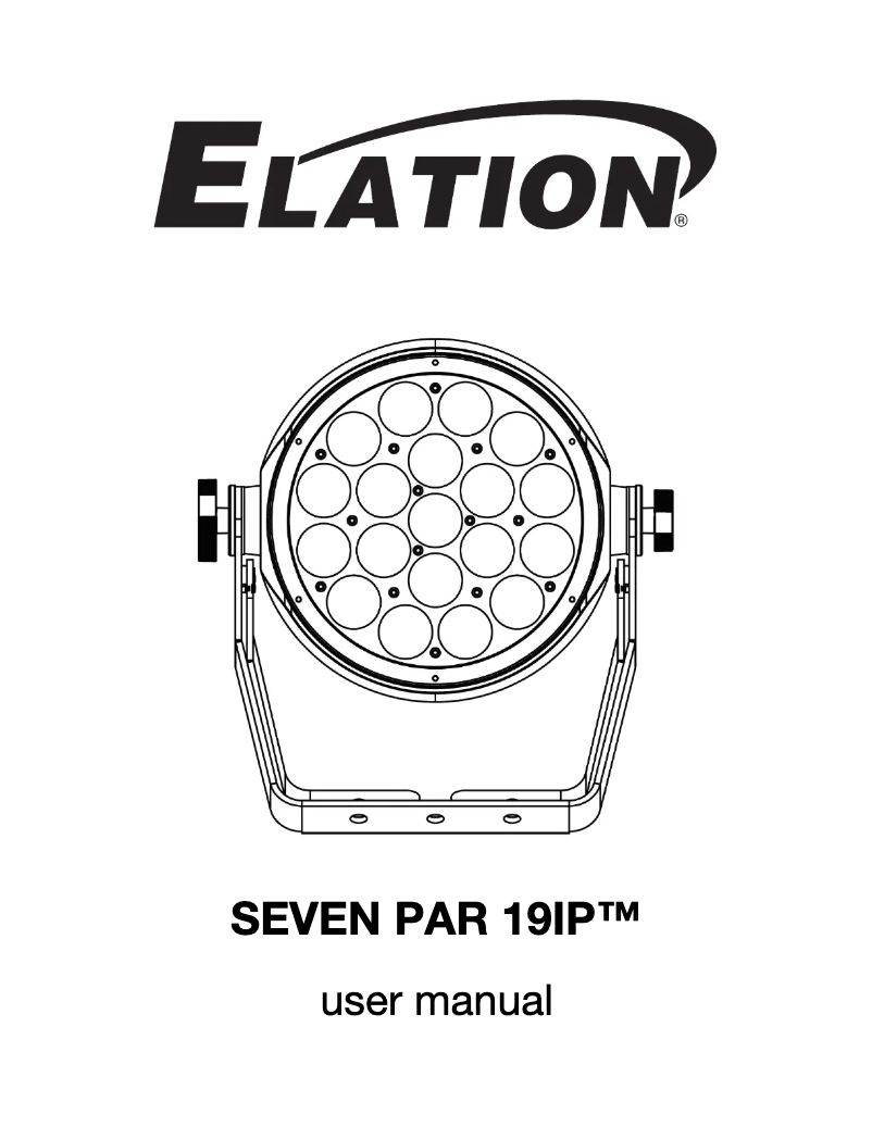 Page 1 de la notice Manuel utilisateur Elation Seven Par 19IP