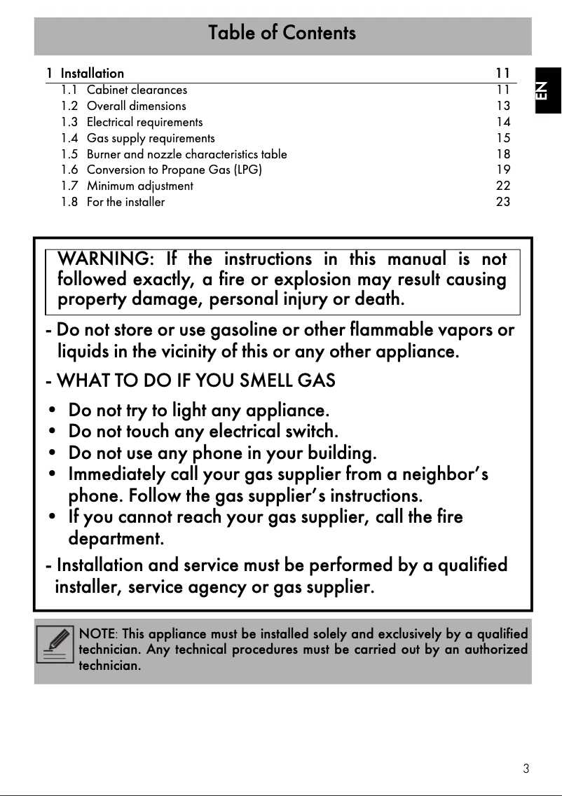 Page 1 of the manual User Manual Smeg RTU366GX
