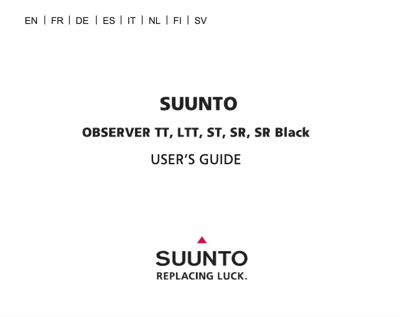 Imagen de la primera página del manual del dispositivo Observer Sr