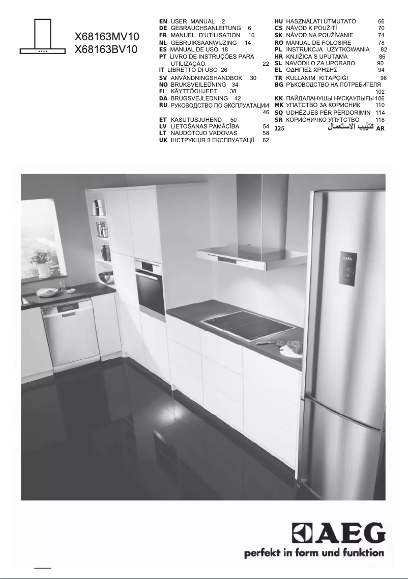 Page n°1 - Manuel utilisateur AEG X68163MV10