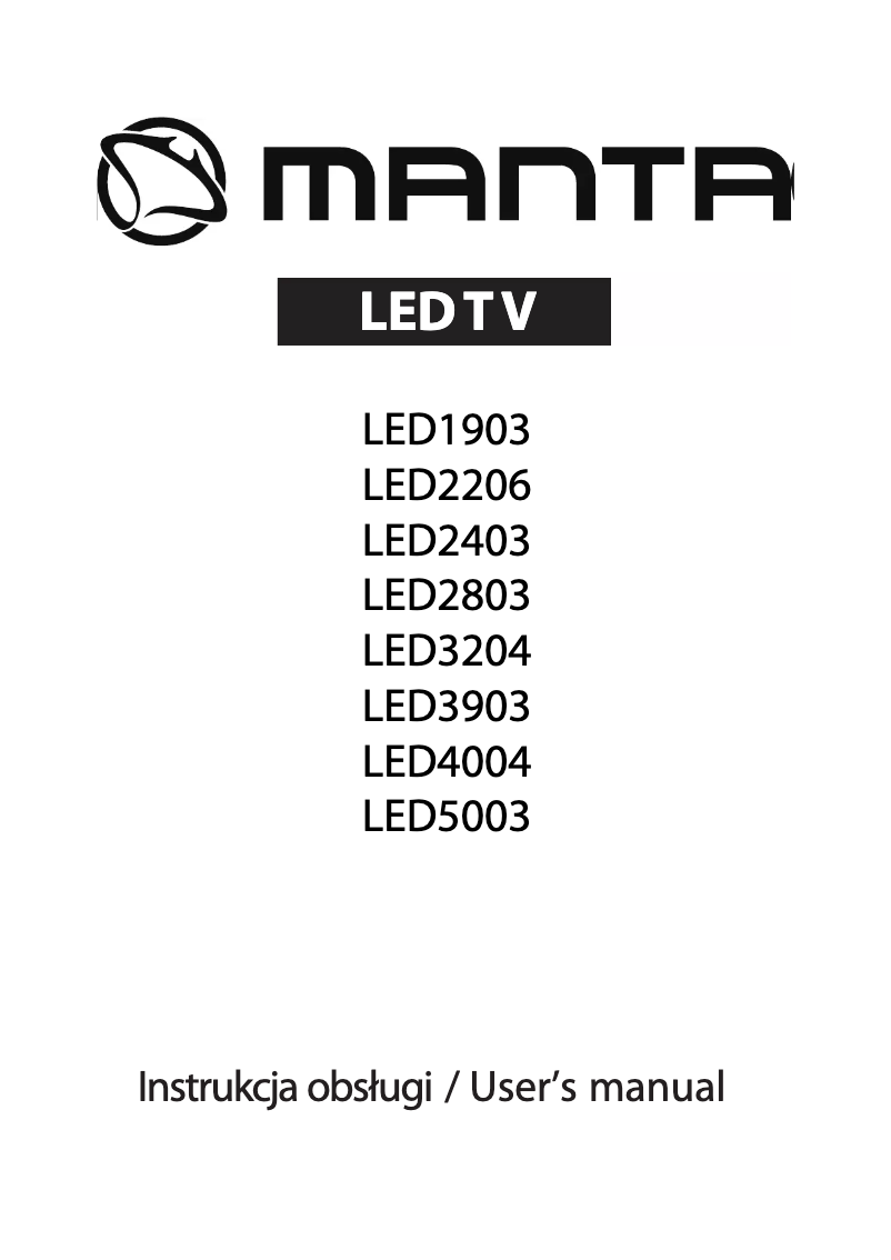 Page n°1 - Manuel utilisateur Manta LED3204