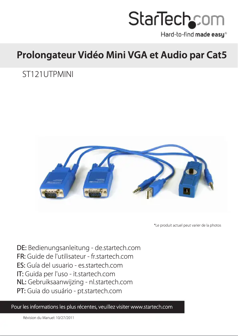 Image de la première page du manuel de l'appareil ST121UTPMINI