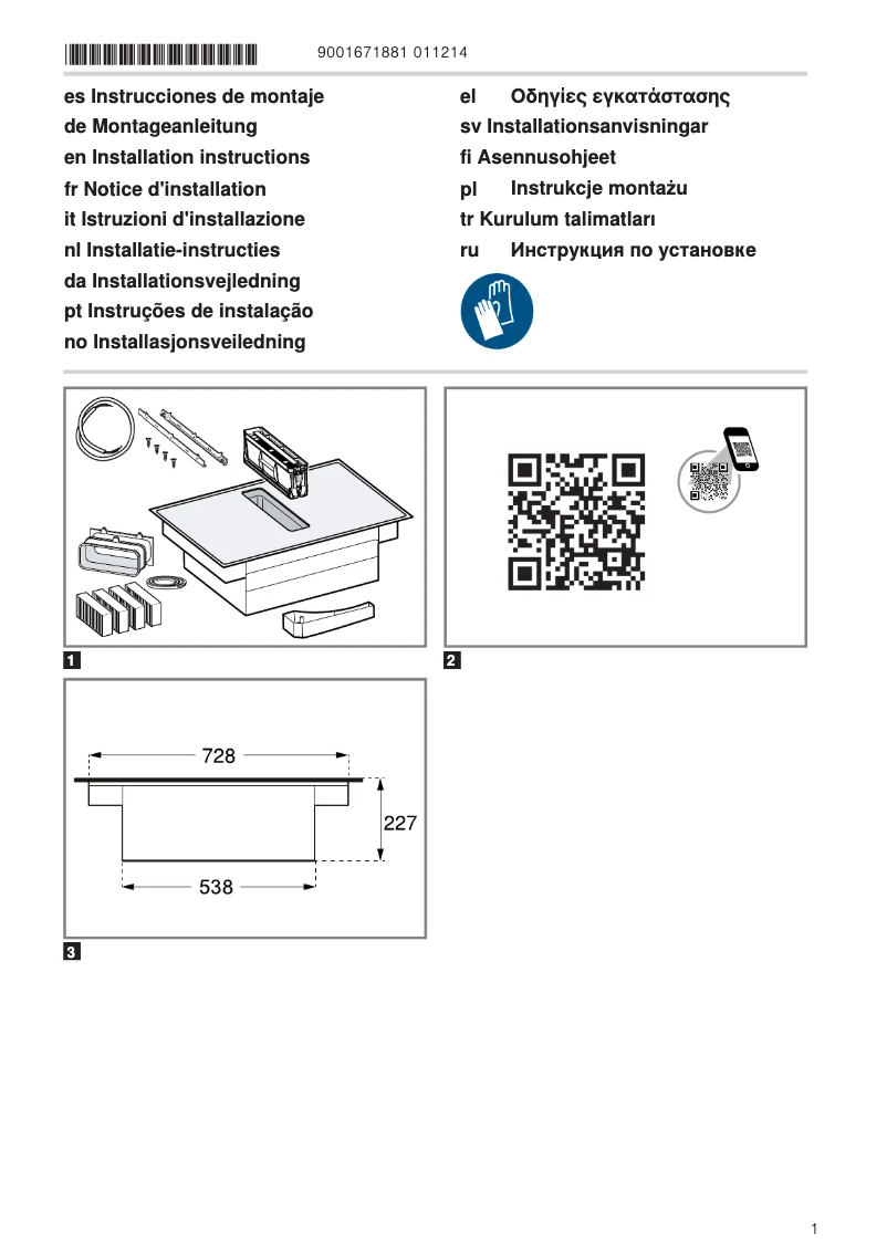 Page n°1 - Instructions / montage Siemens EX877LX67E