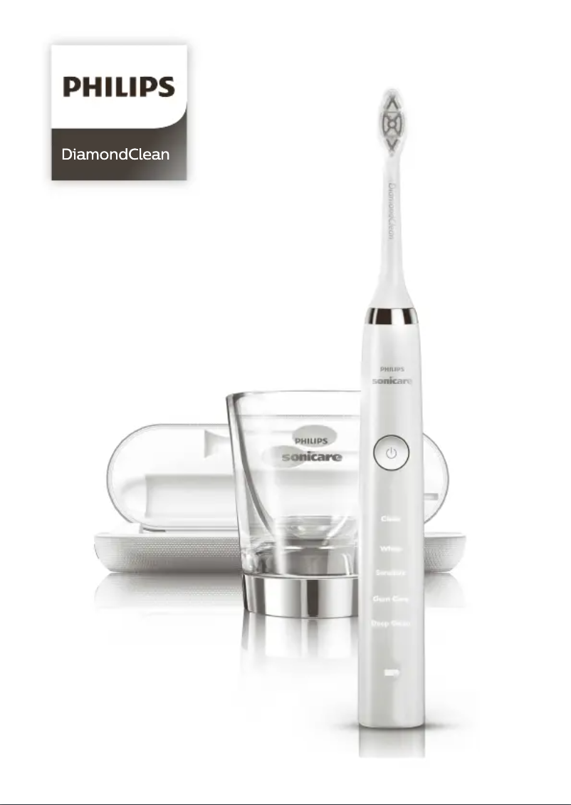 Page 1 de la notice Manuel utilisateur Philips Sonicare DiamondClean HX9322