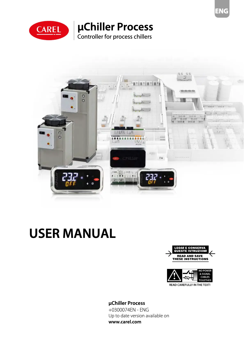 Imagen de la primera página del manual del dispositivo µChiller process