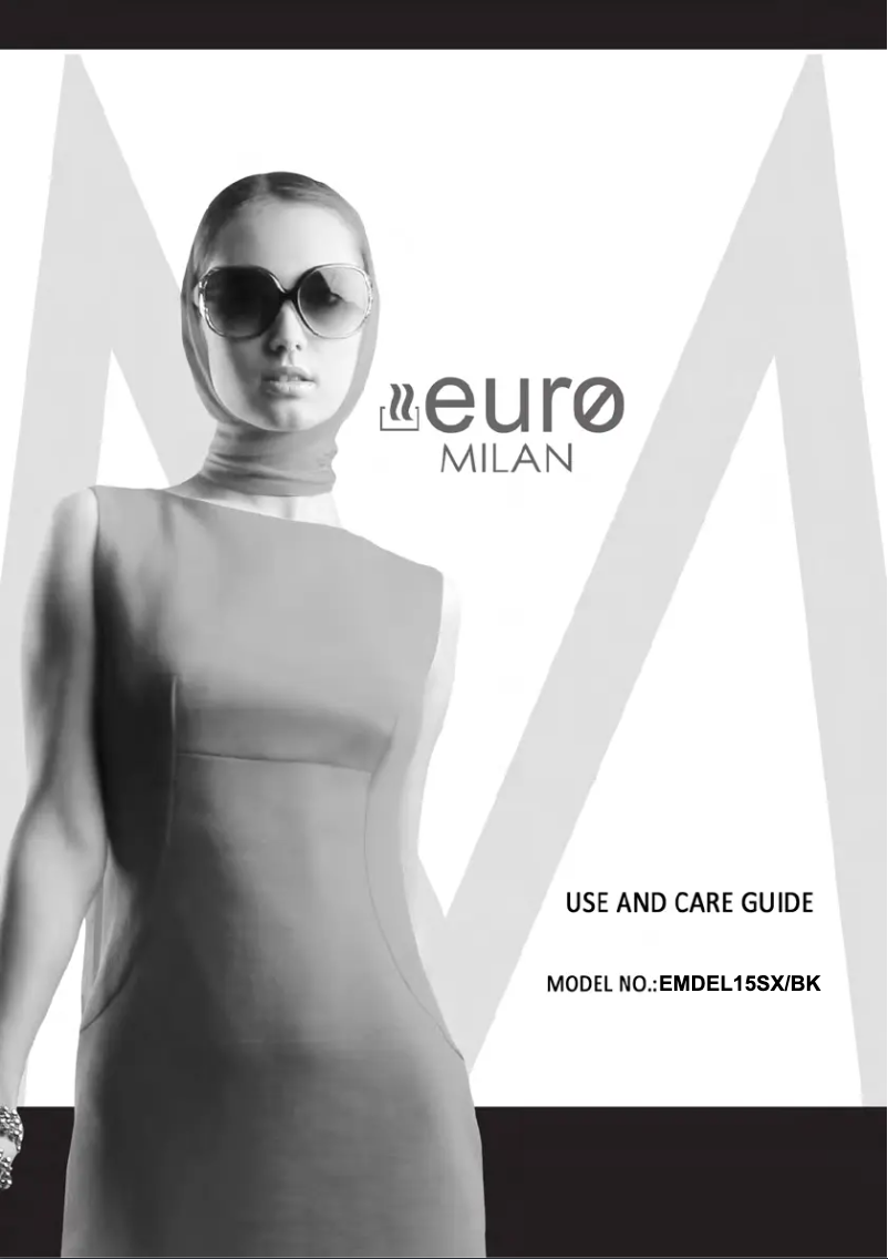 Page n°1 - Manuel utilisateur Euro Appliances EMDEL15BK