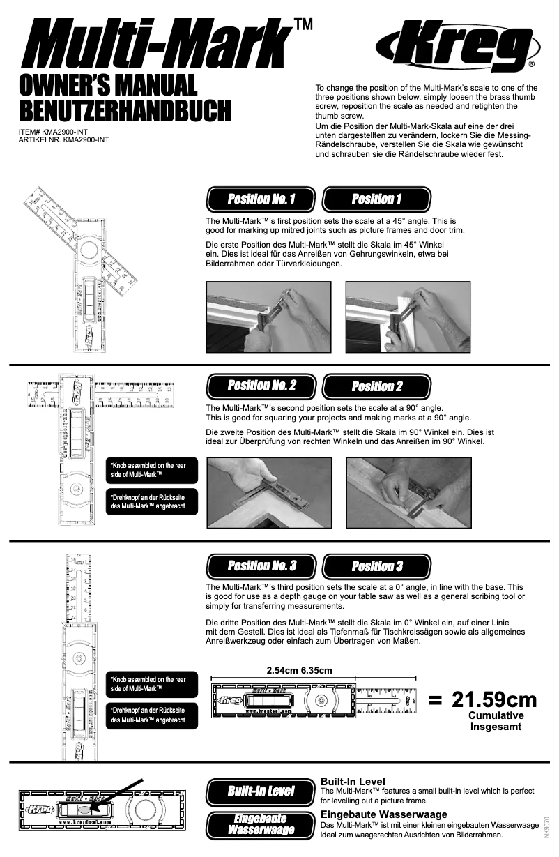 Image de la première page du manuel de l'appareil Multi-Mark