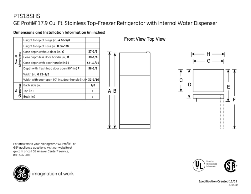 First page image of the manual for PTS18SHSSS
