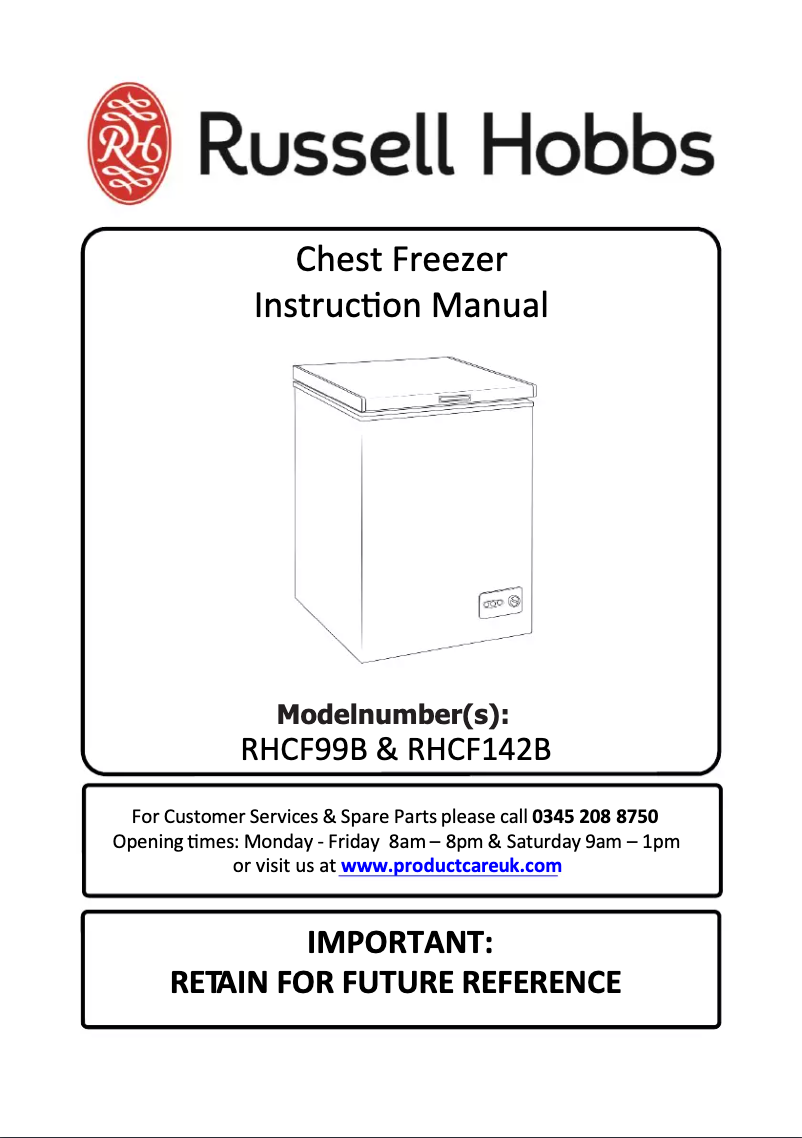 Image de la première page du manuel de l'appareil RHCF99B