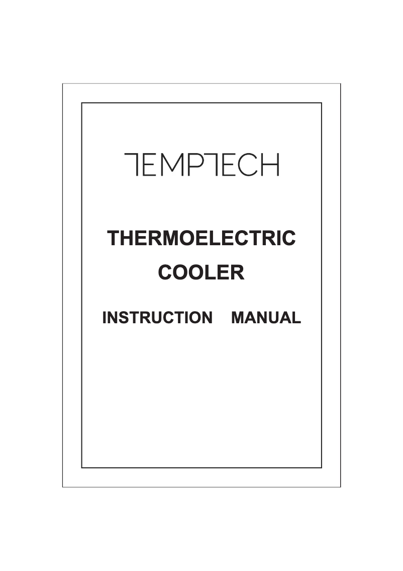 Page n°1 - Manuel utilisateur Temptech FW-78DB