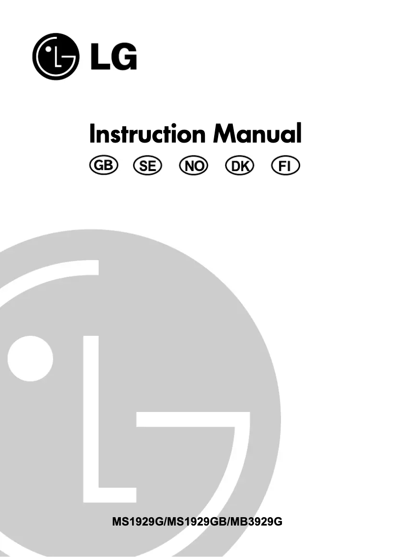Page n°1 - Manuel utilisateur LG MS1929GB