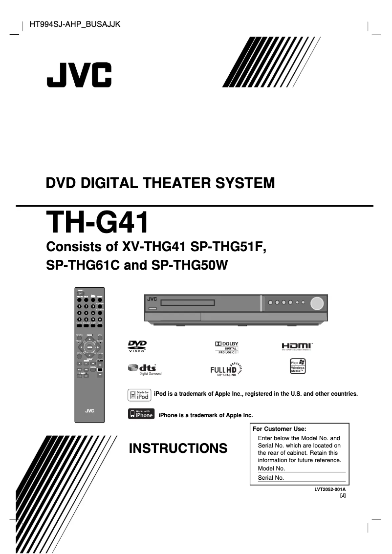 First page image of the manual for TH-G41J