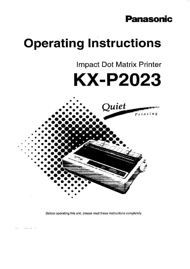 Image de la première page du manuel de l'appareil KX-P2023