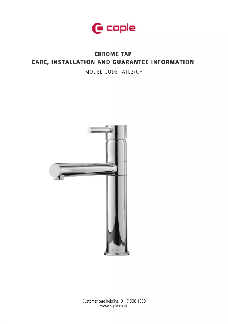 Image de la première page du manuel de l'appareil ATL2/CH