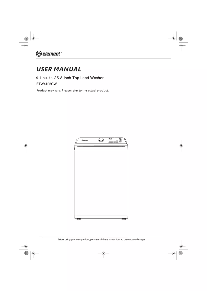 Page n°1 - Manuel utilisateur Element ETW4125CW