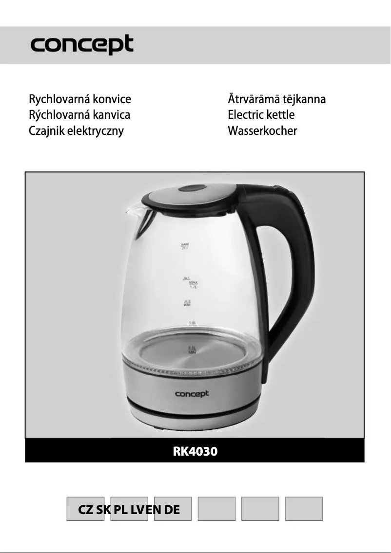 Image de la première page du manuel de l'appareil RK-4030RE