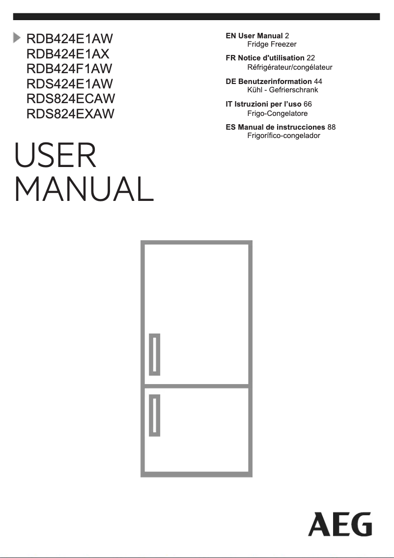 Page n°1 - Manuel utilisateur AEG RDB424E1AW