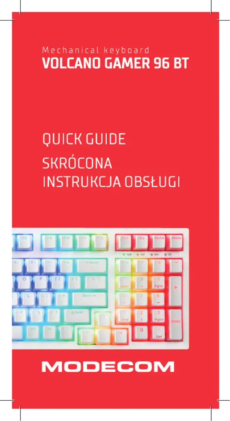 Página 1 del manual Manual de usuario Volcano Gamer 96 BT