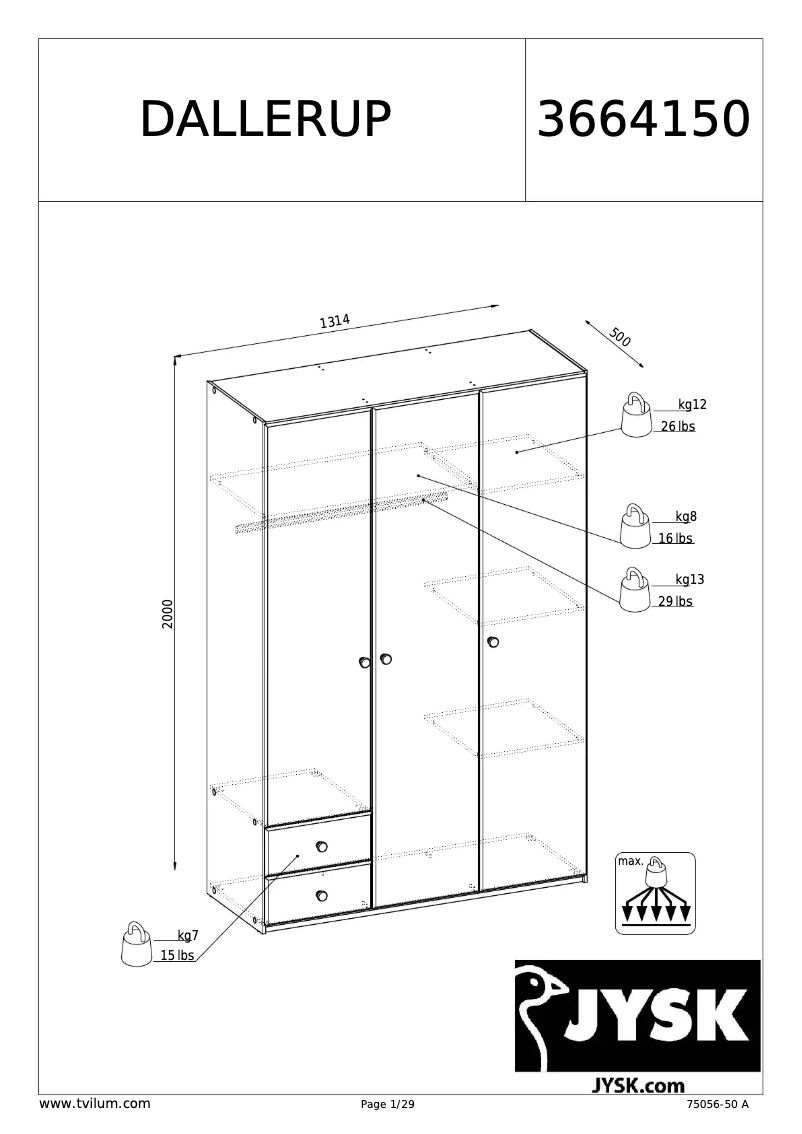 Image de la première page du manuel de l'appareil Dallerup
