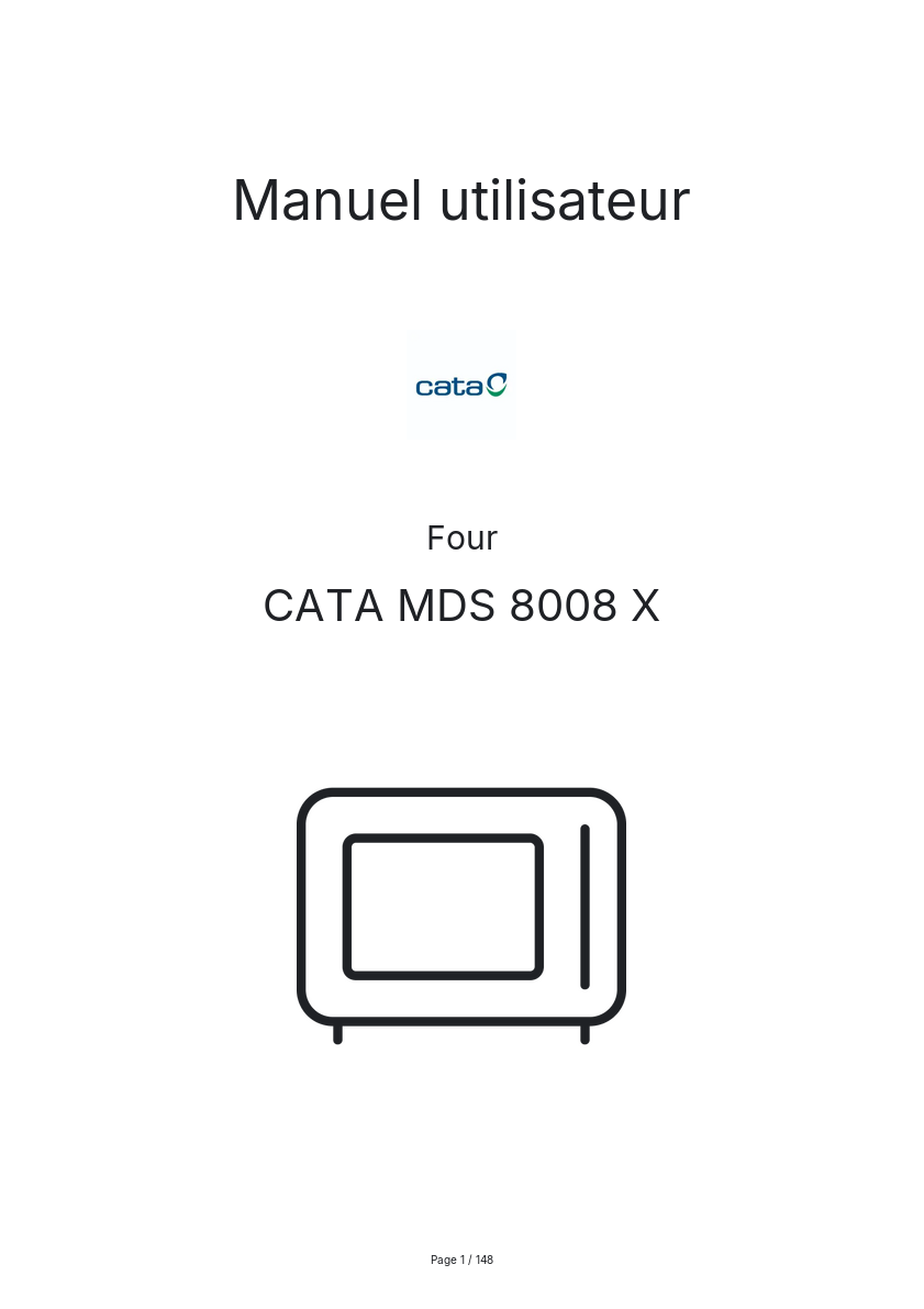 Image de la première page du manuel de l'appareil MDS 8008 X
